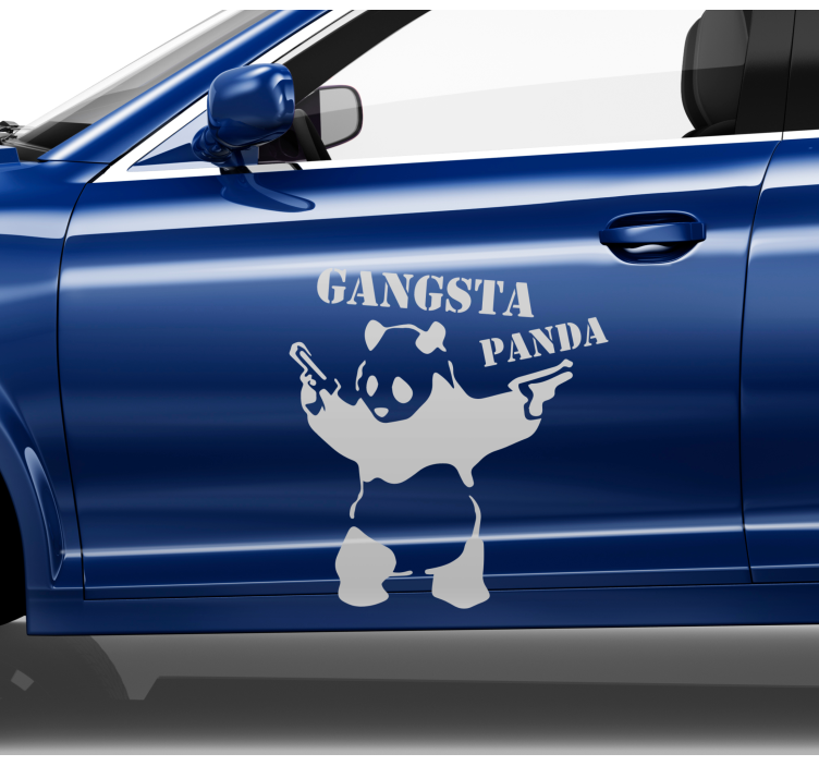 Adesivo per auto Panda gangsta - TenStickers