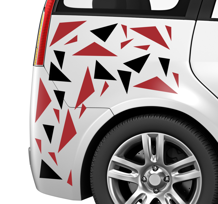 Adesivo per auto triangoli moderni - TenStickers