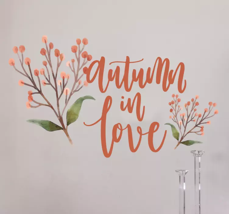 Adesivo autunnale autumn in love - TenStickers
