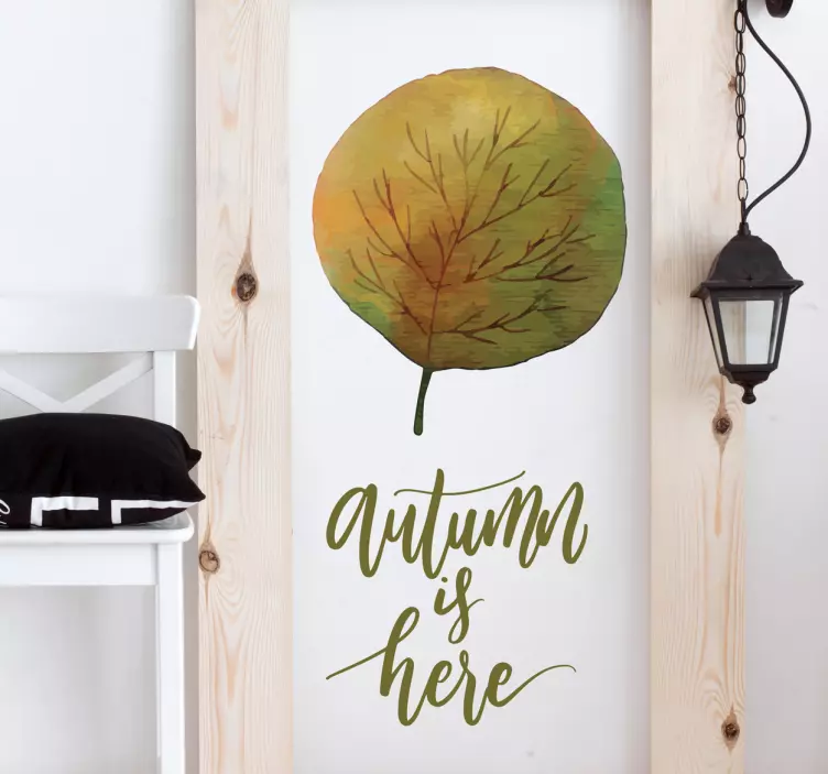 Adesivo autunnale autumn is here - TenStickers