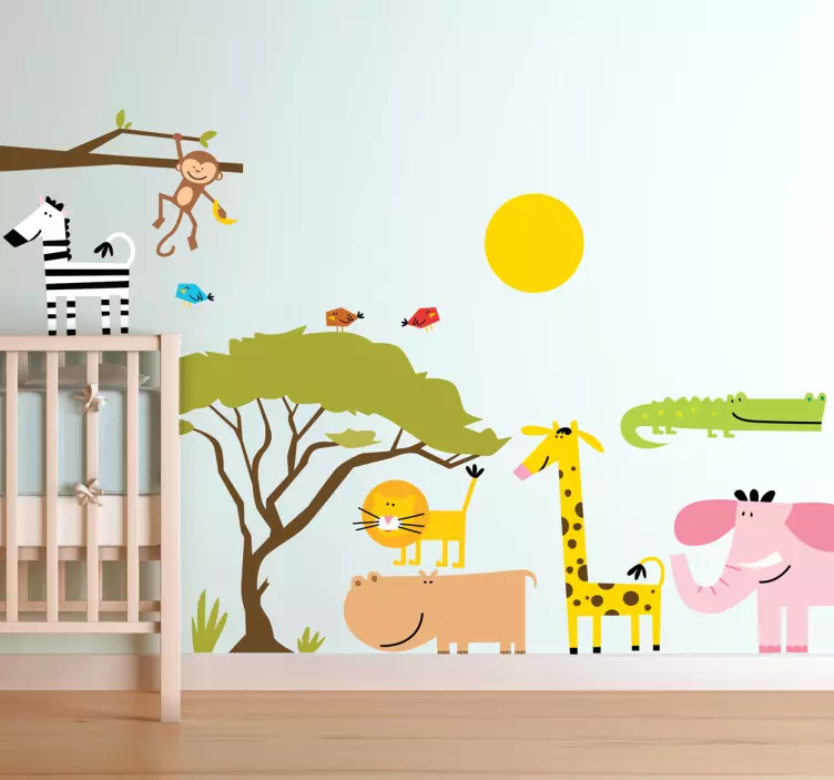 Adesivo per bambini animali della giungla - TenStickers