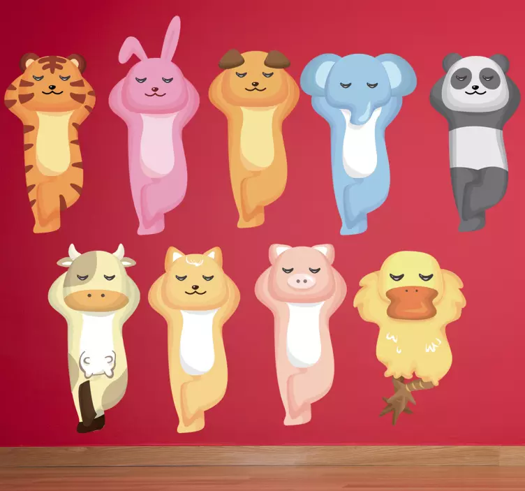 Adesivo bambini animali in siesta - TenStickers
