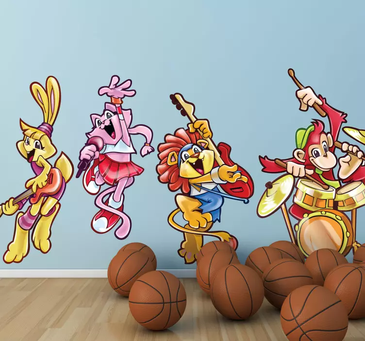 Adesivo bambini animali musicisti - TenStickers