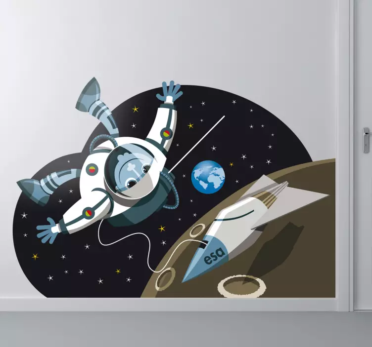 Adesivo bambini astronauta europeo - TenStickers