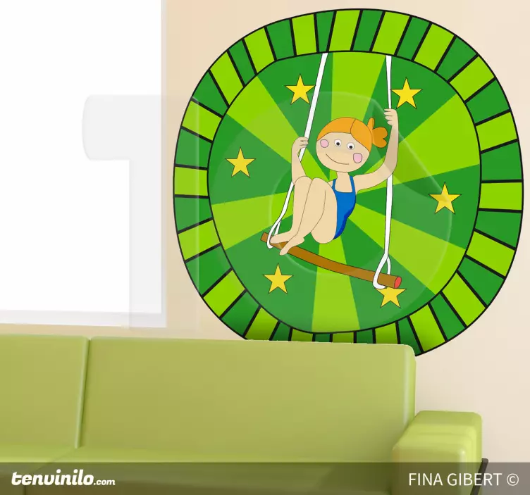 Adesivo bambini Berta nel circo - TenStickers