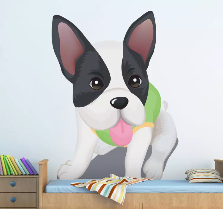 Adesivo bambini cagnolino seduto - TenStickers