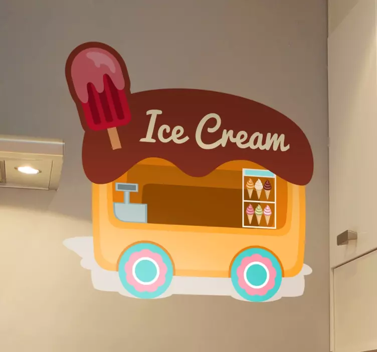 Adesivo bambini camioncino  dei gelati - TenStickers