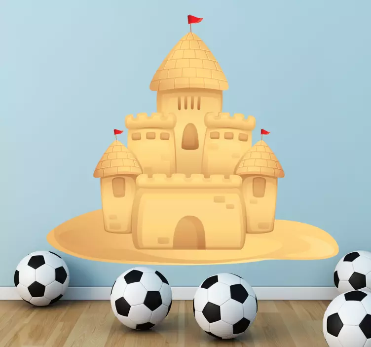 Adesivo bambini castello di sabbia - TenStickers