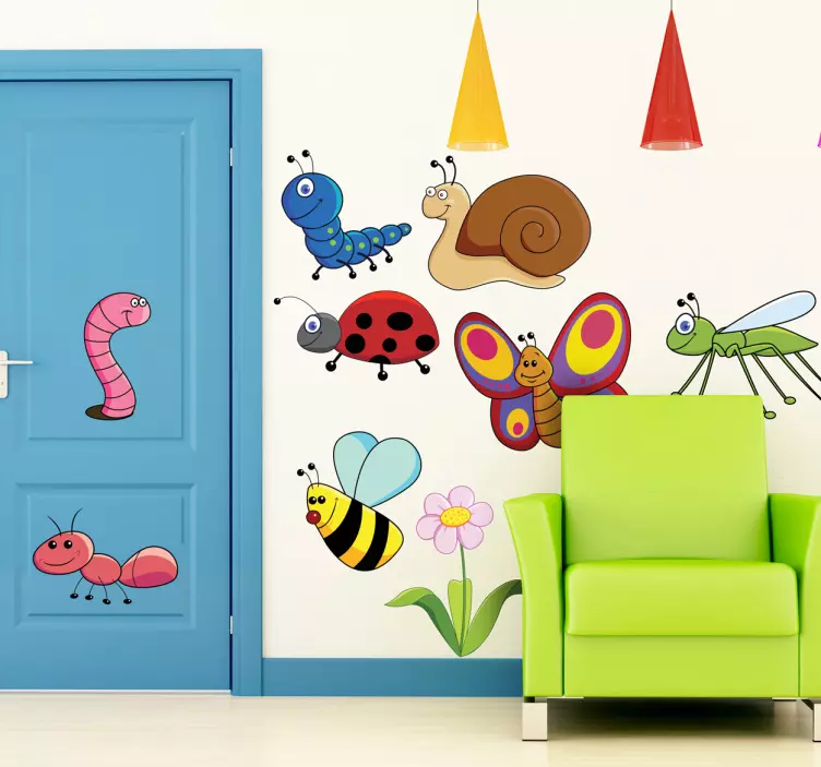 Adesivo bambini collezione insetti - TenStickers