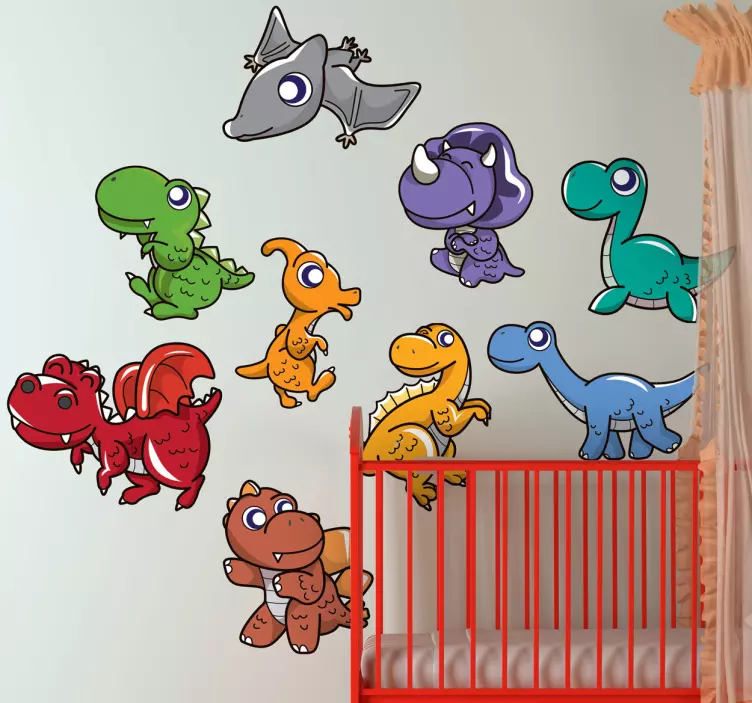 Adesivo bambini dinosauri bebè - TenStickers