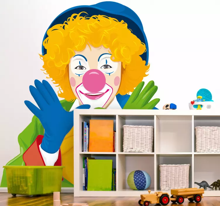 Adesivo bambini disegno clown realistico - TenStickers