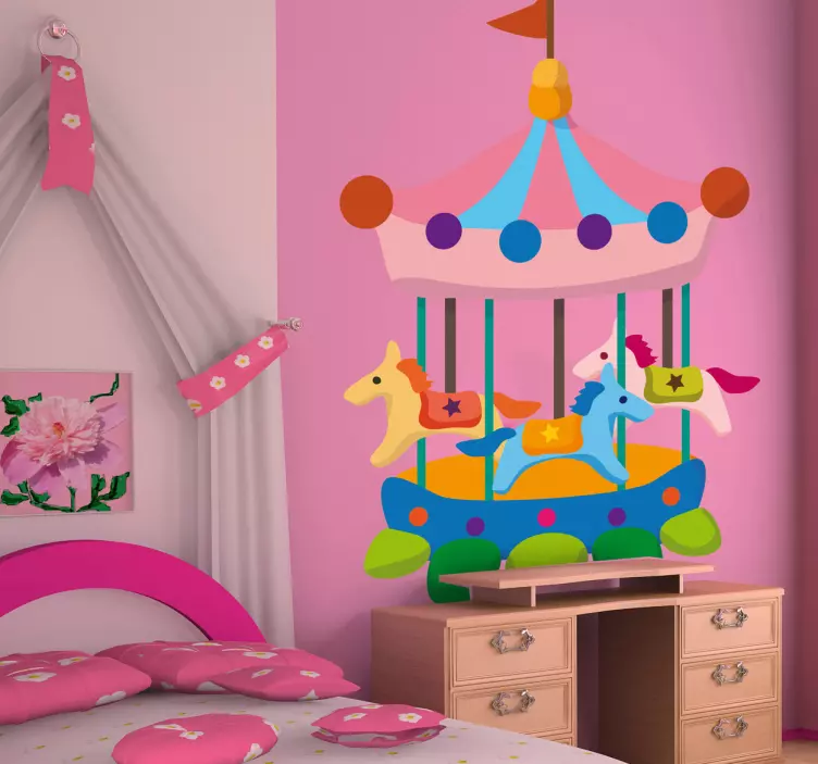 Adesivo bambini disegno giostre 5 - TenStickers
