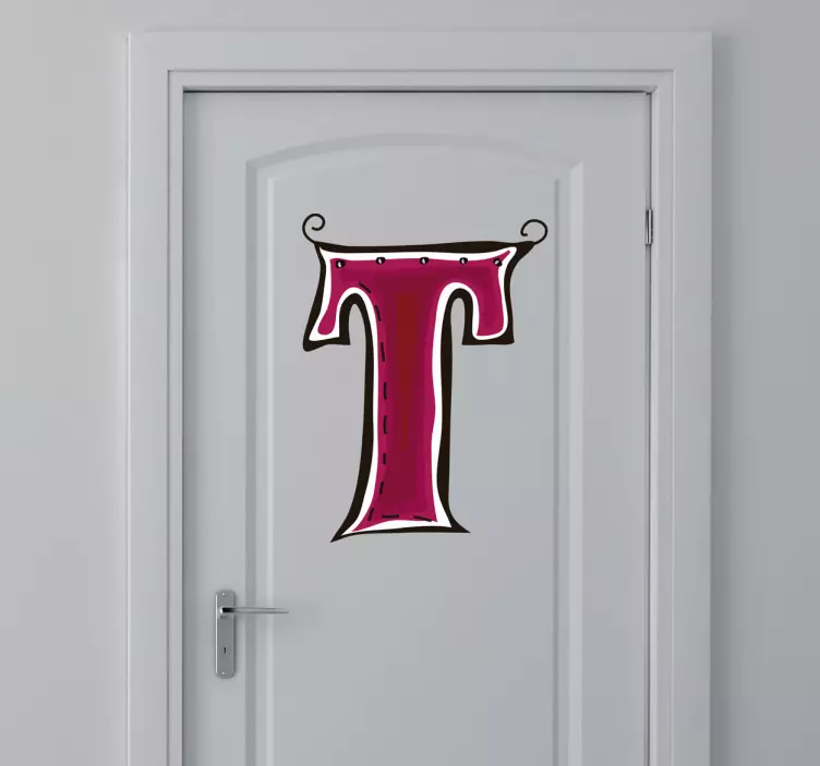 Adesivo bambini disegno lettera T - TenStickers