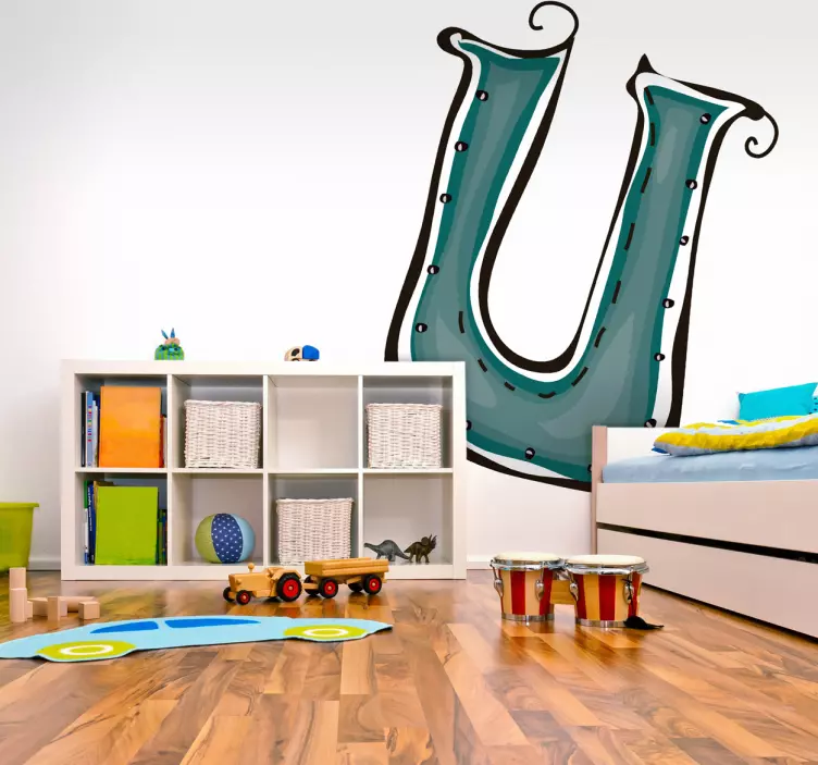 Adesivo bambini disegno lettera U - TenStickers