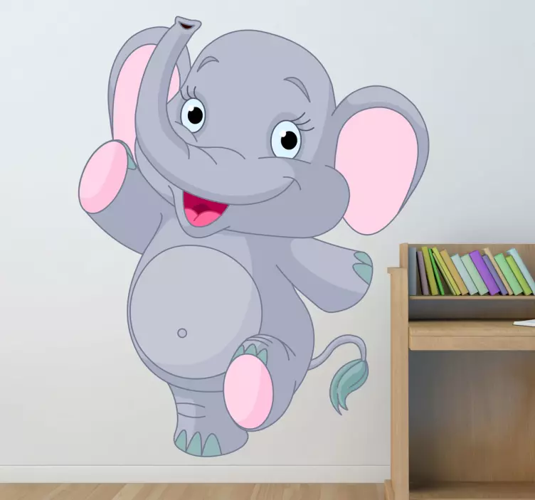 Adesivo bambini elefante allegro - TenStickers