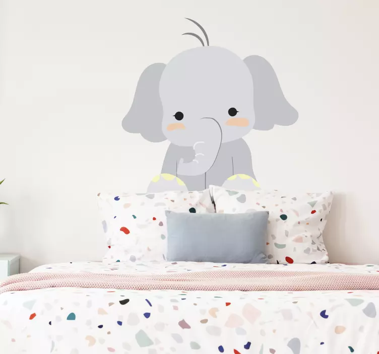 Adesivo bambini elefante paffutello - TenStickers