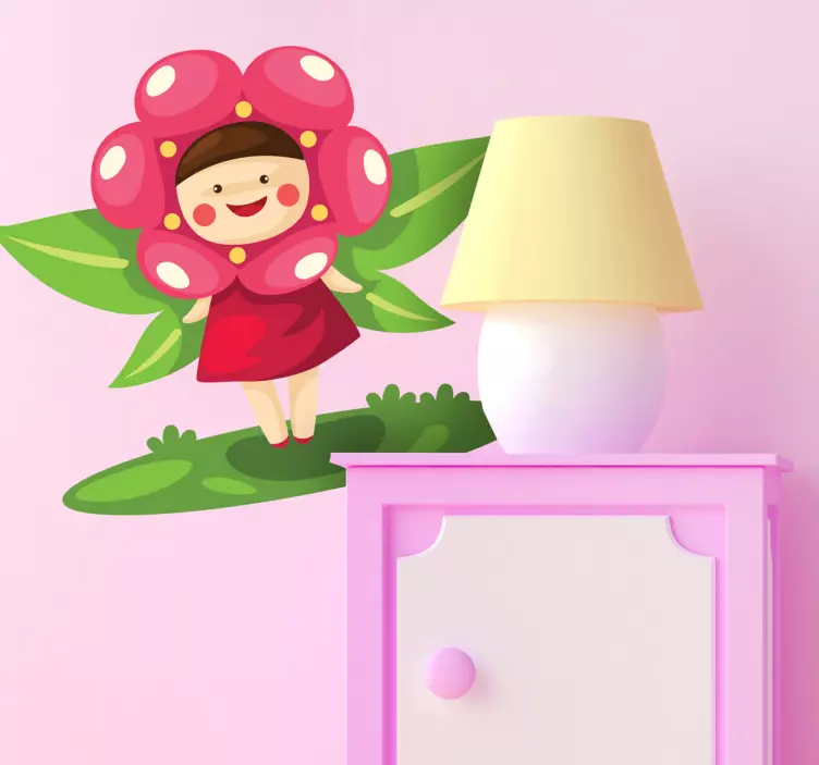 Adesivo bambini fata fiore - TenStickers