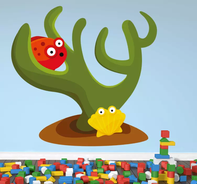 Adesivo bambini fondale marino - TenStickers