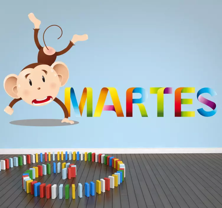 Adesivo bambini giorno settimana martedi - TenStickers