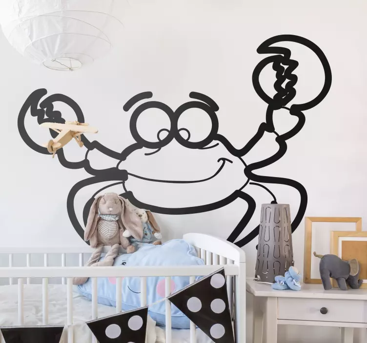Adesivo bambini granchio ballerino - TenStickers