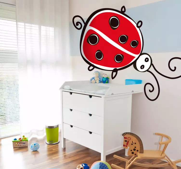 Adesivo bambini illustrazione coccinella - TenStickers