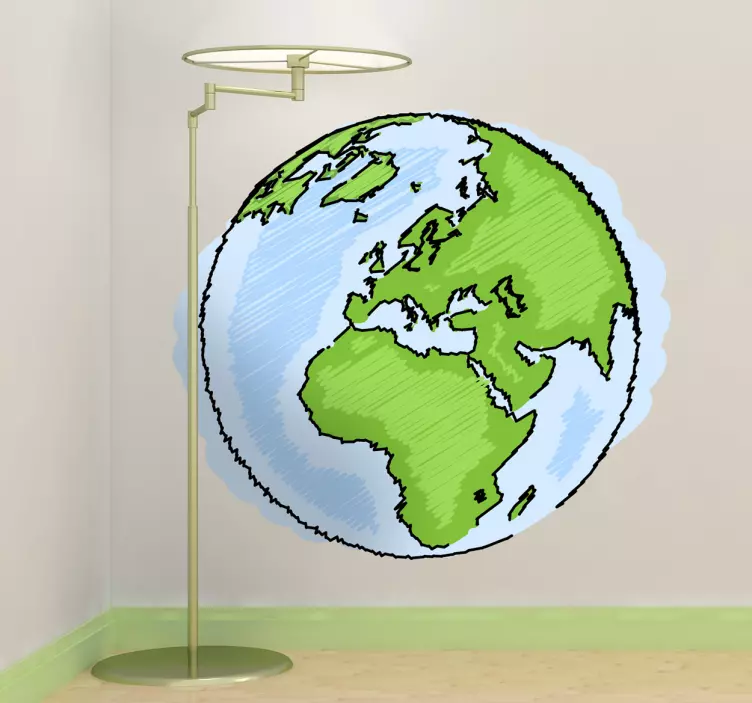 Adesivo bambini illustrazione Terra - TenStickers