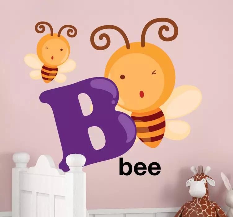 Adesivo bambini lettera B - TenStickers