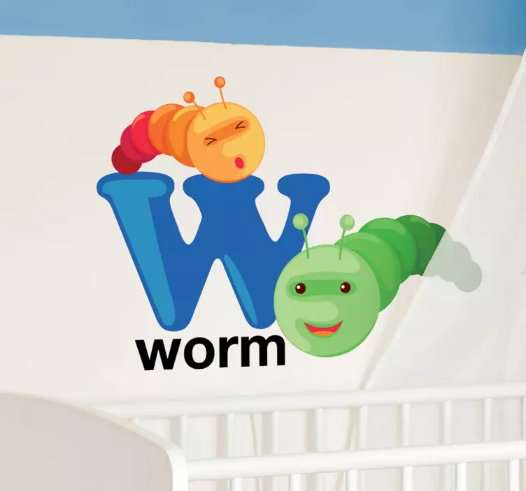 Adesivo bambini lettera W - TenStickers