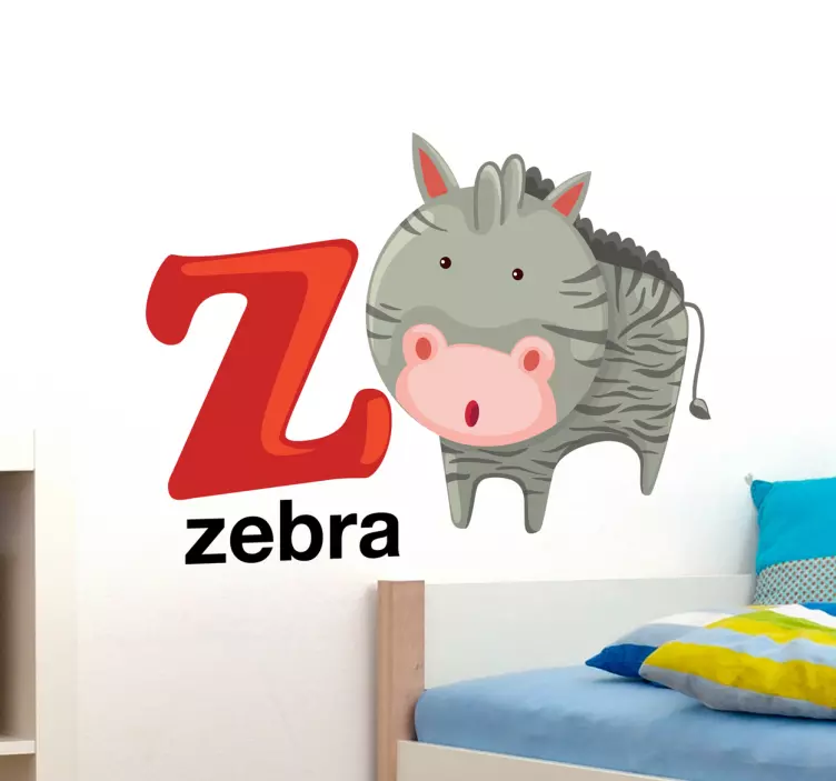 Adesivo bambini lettera Z - TenStickers