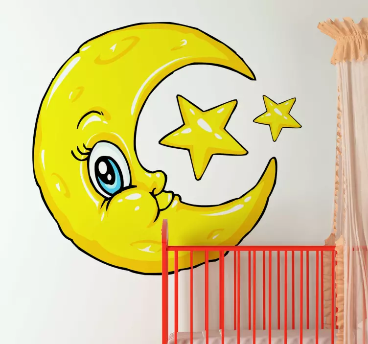 Adesivo bambini luna e stelle - TenStickers