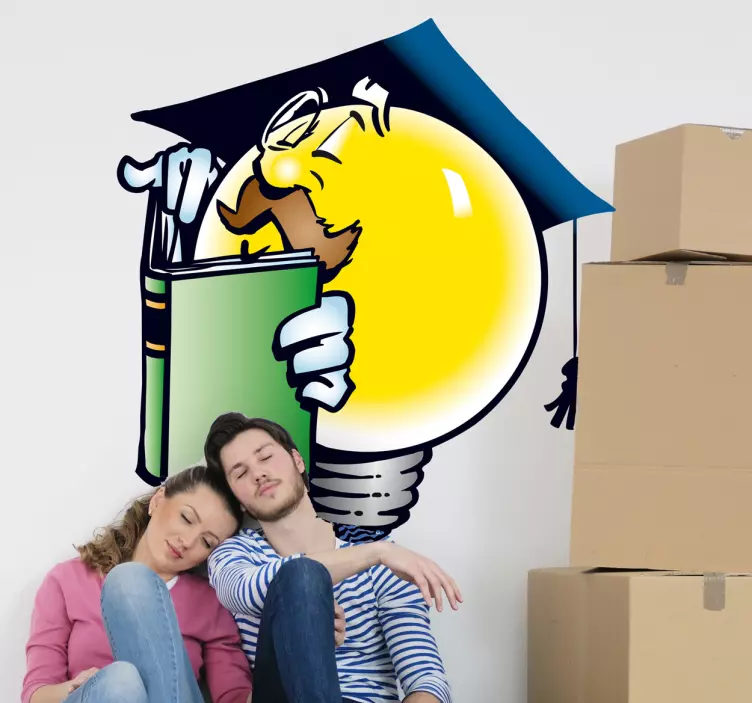 Adesivo bambini maestro lampadina - TenStickers