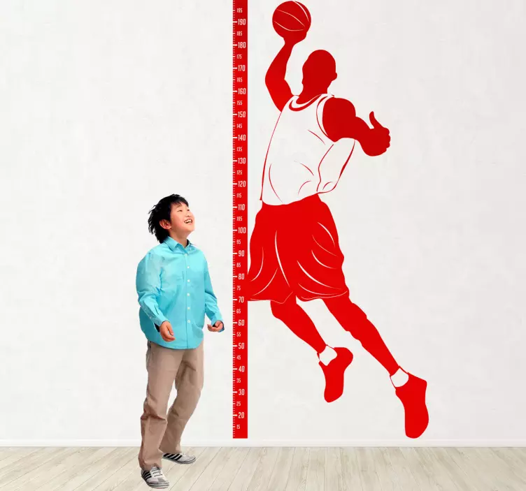 Splendido metro adesivo con giocatore di basket - TenStickers