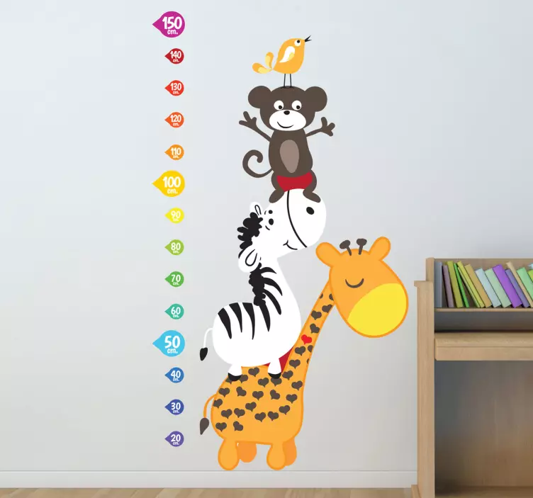 Adesivo bambini metro torre di animali - TenStickers