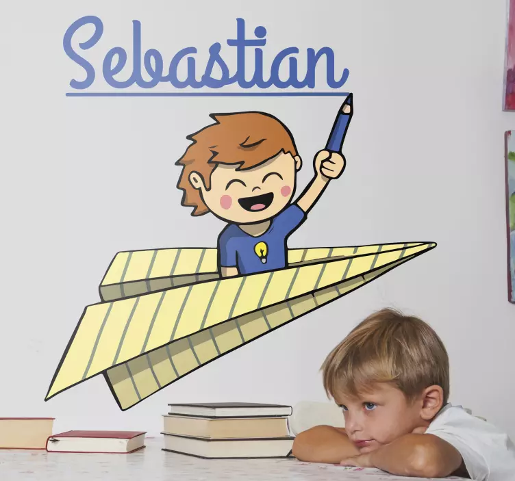 Adesivo bambini personalizzato studente - TenStickers