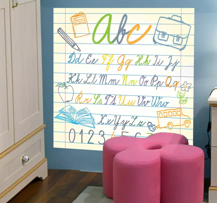 Adesivo bambini quaderno abc - TenStickers