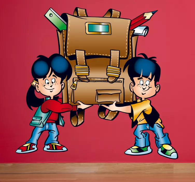 Adesivo bambini ricomincia la scuola - TenStickers