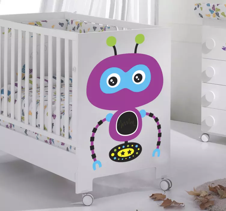 Adesivo bambini robot lilla - TenStickers