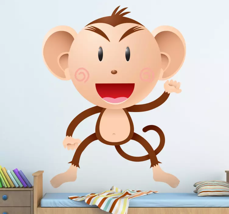 Adesivo bambini scimmietta monkey - TenStickers