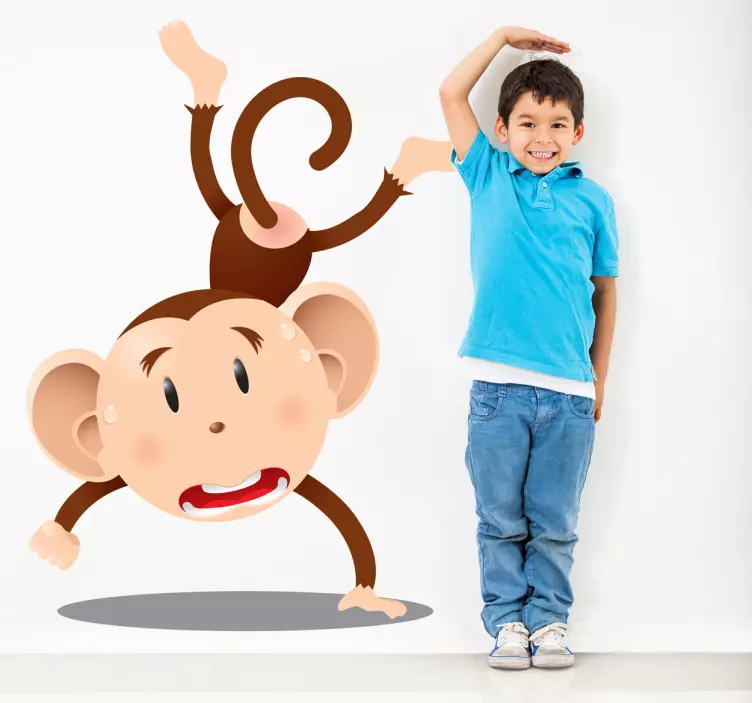 Adesivo bambini scimpanzè acrobatico - TenStickers