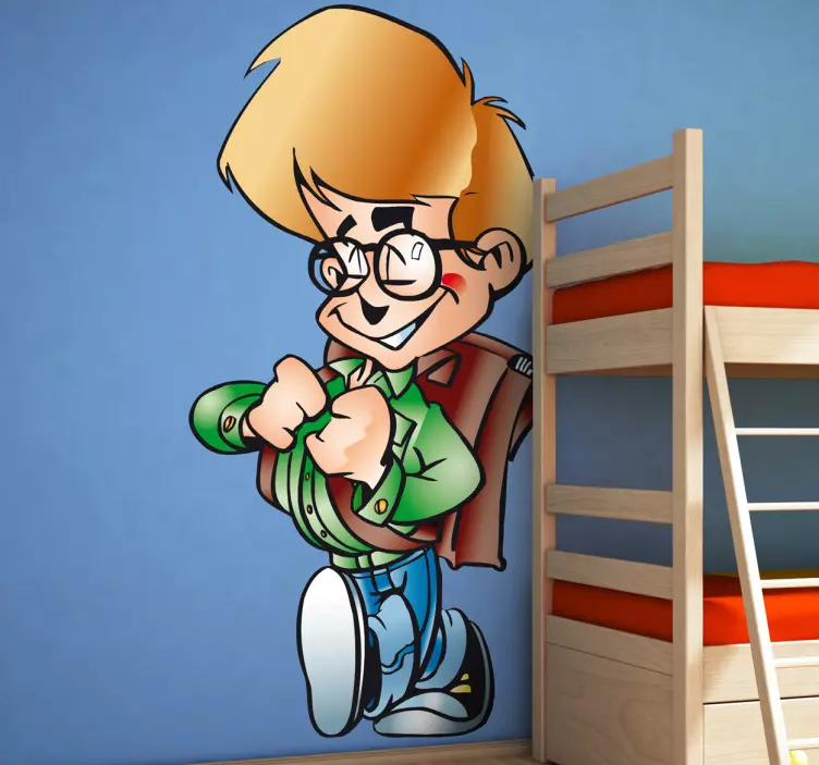 Adesivo bambini scolaretto - TenStickers
