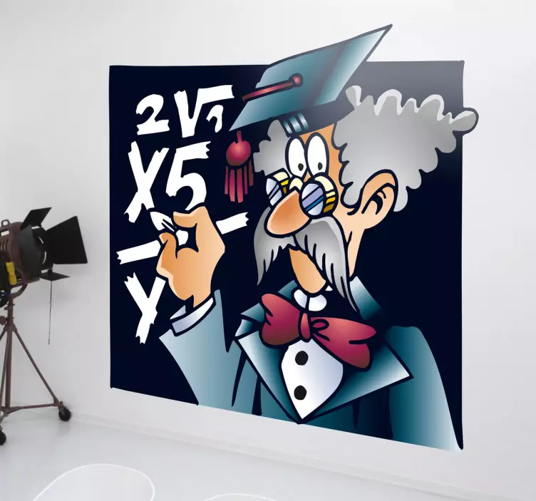 Adesivo bambini vecchio professore - TenStickers