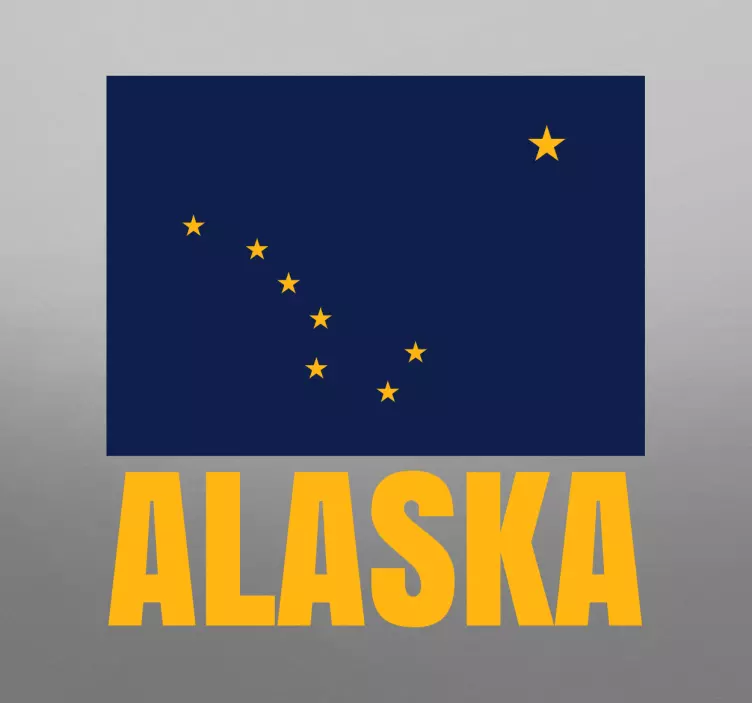 Adesivo bandiera Alaska originale - TenStickers