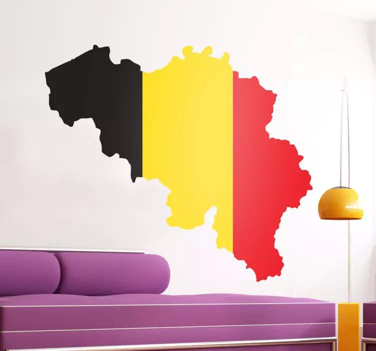 Adesivo bandiera del Belgio - TenStickers