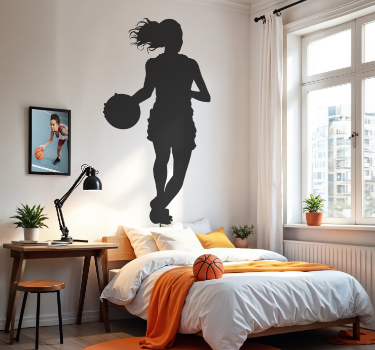 Adesivo basket pallacanestro femminile - TenStickers