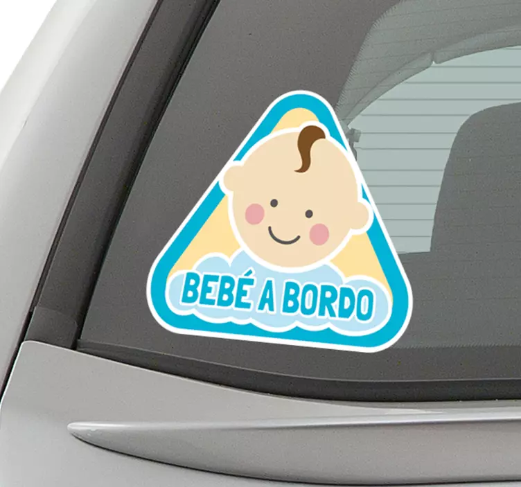 adesivo bebé a bordo disegno bambino - TenStickers
