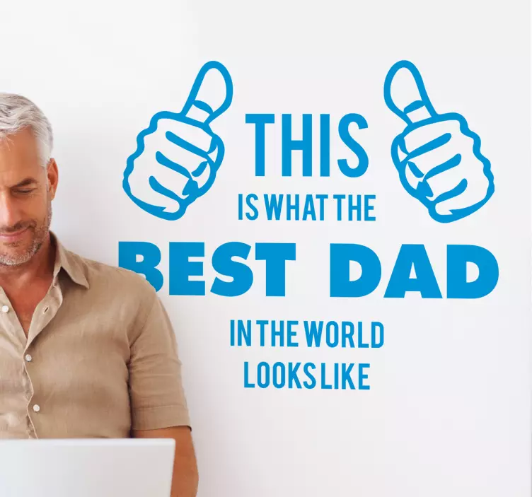 Adesivo best dad looks like - TenStickers