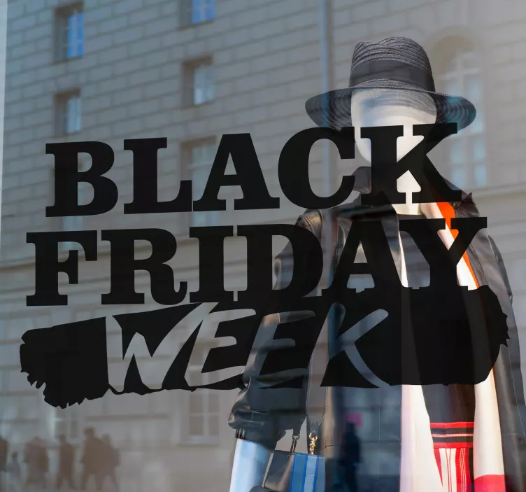 vetrofania black friday Testo della settimana del black friday - TenStickers