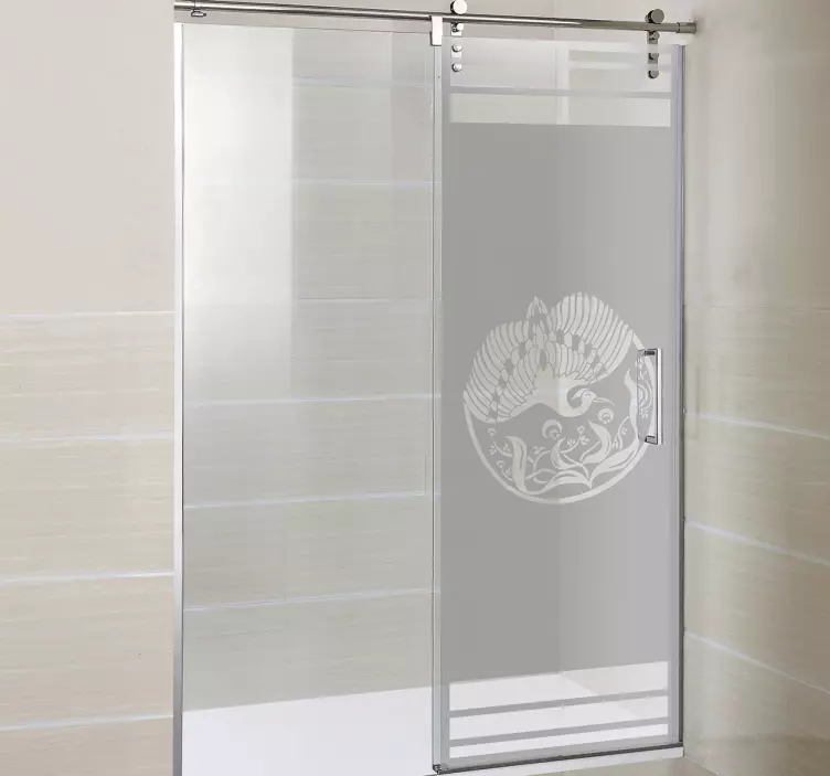 Adesivo box doccia art noveau - TenStickers