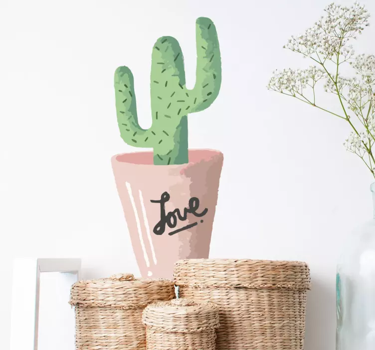 Adesivo cactus love - TenStickers