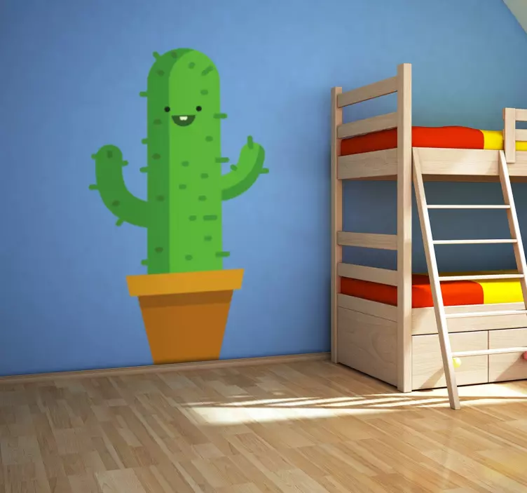 Adesivo cactus sorridente per bambini - TenStickers
